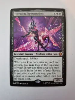 Gwenom, Remorseless SPM 0056 Mythic Magic the Gathering Marvel's Spider-Man NM - Image 1