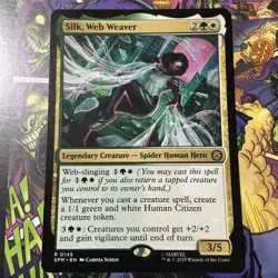 MTG Magic the Gathering Silk, Web Weaver (145/314) Marvel's Spider-Man Regular - Image 1