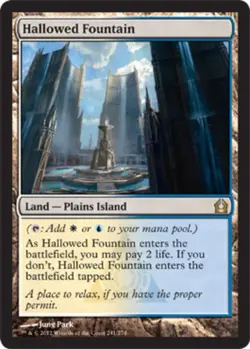 1x Hallowed Fountain Moderate Play MTG Magic - Kid Icarus - - Image 1