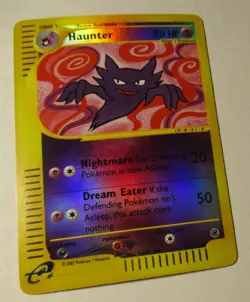 Pokemon TCG Expedition Base Set Haunter 80/165 Reverse Holo Card 2002 Played - Image 2