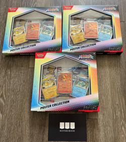 SET OF 3 Pokemon TCG Scarlet & Violet Prismatic Evolutions Poster Collection Box - Image 1