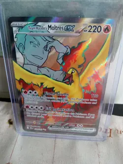 Pokemon TCG Team Rockets Moltres EX Destined Rivals 208/182 NearMint Condition - Image 1