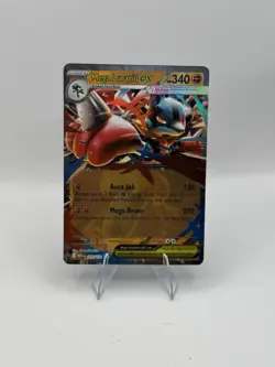Pokemon TCG Mega Lucario ex 077/132 Me01: Mega Evolution Holo Double Rare - Image 2