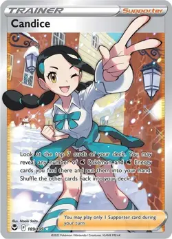 Candice 189/195 - SWSH12: Silver Tempest Full Art Pokemon TCG NM - Image 1