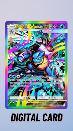 (FAST) Mega Blastoise EX Rainbow Crimson Blaze Pokemon TCG Pocket 2 Star ?? - Image 1