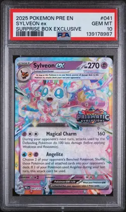 PSA 10 Sylveon ex #041 Pokemon Prismatic Evolution Stamp Surprise Box Exclusive - Image 1