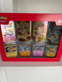 Pokemon TCG 151 Mini Tins 4 Pack + 4 Promos NIB Sealed Sams Club Exclusive New - Image 1