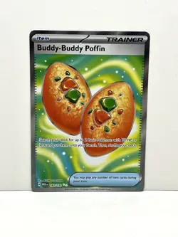 Pokemon TCG Buddy-Buddy Poffin 167/132 Me01: Mega Evolution Full Art Holo NM - Image 1