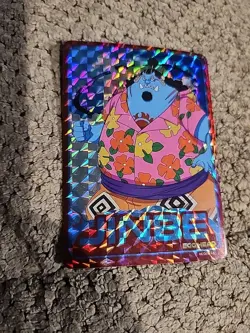 ONE PIECE HOLOGRAPHIC TRADING CARD STICKER JINBE EGG HEAD - Image 1