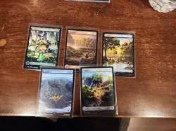MTG Final Fantasy Foil Chocobo Track Lands All Holiday Variants 5 Card Lot - Image 1