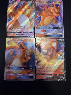 Pokemon TCG Charizard Lot Of 4 VMAX GX V 4 Card Bundle - Image 1
