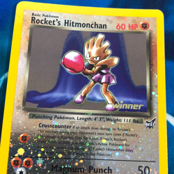 Rocket's Hitmonchan - 9 - Winner Best Of Series Promo Rare - Pokemon Card - MP - Image 2