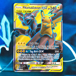 Pikachu & Zekrom GX - 162/181 - Full Art Rare Team Up - Pokemon Card - MP - Image 1