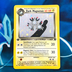 Dark Magneton - 11/82 - 1st Edition Holo Rare Team Rocket - Pokemon Card - HP - Image 1