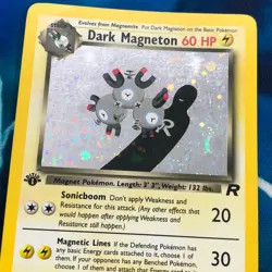 Dark Magneton - 11/82 - 1st Edition Holo Rare Team Rocket - Pokemon Card - HP - Image 2