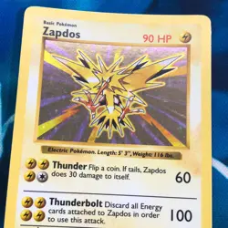 Zapdos - 16/102 - Shadowless Holo Rare Base Set 1999 - Pokemon Card - HP - Image 2