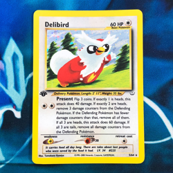 Delibird - 5/64 - 1st Edition Holo Rare Neo Revelation - Pokemon Card - MP - Image 1