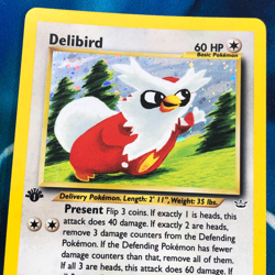Delibird - 5/64 - 1st Edition Holo Rare Neo Revelation - Pokemon Card - MP - Image 2