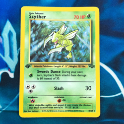 Scyther - 10/64 - 1st Edition Holo Rare Jungle Set 1999 - Pokemon Card - MP - Image 1