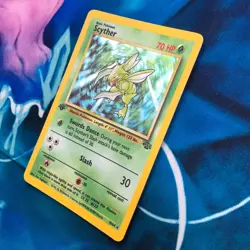 Scyther - 10/64 - 1st Edition Holo Rare Jungle Set 1999 - Pokemon Card - MP - Image 4