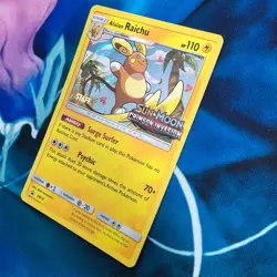 Alolan Raichu - SM72 - STAFF Prerelease Promo Rare Holo - Pokemon Card - LP - Image 4