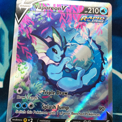 Vaporeon V - SWSH181 - Full Alt Art Rare Black Star Promo Pokemon Card - NM - Image 2