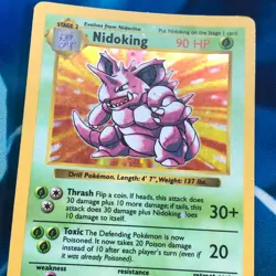 Nidoking - 11/102 - Shadowless Holo Rare Base Set 1999 - Pokemon Card - HP - Image 2