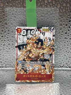 One Piece Manga Portgas D Ace JUMP Mini Holo Japanese Card (OP02-013) - Image 1