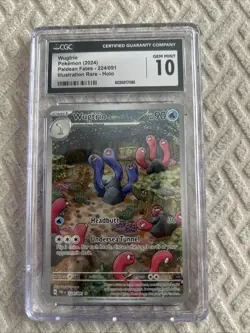 CGC Gem Mint 10 Wugtrio Illustration Paldean Fates Pokemon Card TCG 224/091 - Image 1
