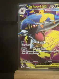 Mega Sharpedo ex 113/094 Phantasmal Flames Holo Ultra Rare Pokemon TCG Card - Image 2