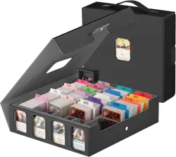 Card Storage Box 3200+ MTG Deck Box with 30 Colorful Divider, Commander Trading - Image 1