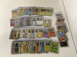 Pokemon Lot Of 87 Cards Rare Ultra Rare Halos No Commons Sleaved - Image 1