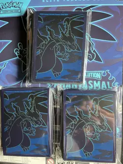 NEW Pokemon Charizard Card Sleeves Phantasmal Flames 2025 3 Packs 195 Total - Image 1