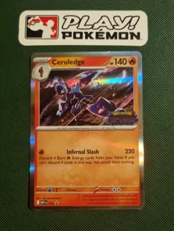 Pokemon TCG Ceruledge MEP014 Pre Release Stamped Promo Card Phantasmal Flames NM - Image 1