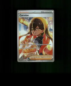 FAN-ART READ DESCRIPTION BELOW HOLO Carmine Card Carmine Pokemon Card p2 - Image 1
