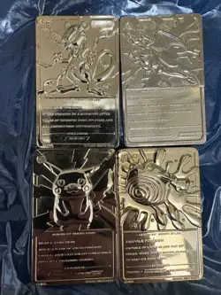 Burger King Pokemon Gold Cards Charizard Pikachu Mewtwo and Poliwhirl Lot - Image 2