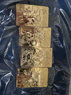 Burger King Pokemon Gold Cards Charizard Pikachu Mewtwo and Poliwhirl Lot - Image 3