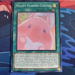 Melffy Staring Contest Yugioh Card POTE-EN063 Ultra Rare 1st Edition NM - Image 1