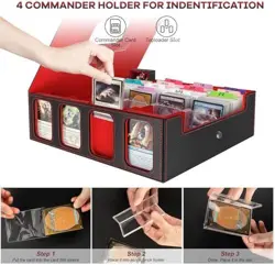 Card Storage Box 3200+ MTG Deck Box with 30 Colorful Divider, Commander Trading - Image 5