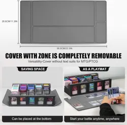 Trading Card Storage Box with Commander Display, 5-Row Deck Case with Removable - Image 5