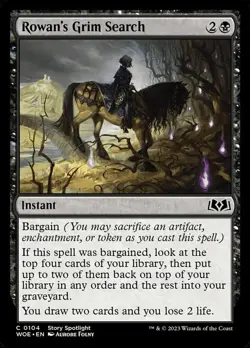 Rowan's Grim Search - Wilds of Eldraine - English - NM - MTG - Image 1