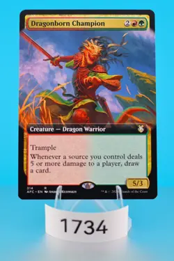 MTG Dragonborn Champion (Extended Art) Commander: AFR Regular #314 - Image 1