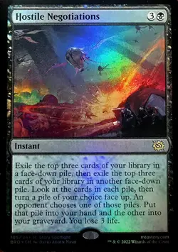 X 1 Hostile Negotiations FOIL NM-M The Brothers' War 105 MTG Magic The Gathering - Image 1