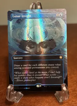 MTG Lunar Insight FDN 0378 R NM Borderless MANA FOIL Rare Foundations Magic - Image 1