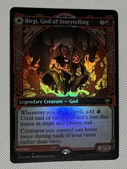 Birgi, God of Storytelling / Harnfel, Horn of Bounty Showcase Foil NM Unplayed - Image 1