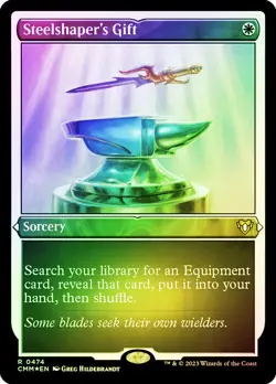 MTG FOIL Steelshaper's Gift Foil Etched - Commander Masters #474 - Image 1