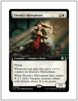 1x Elenda's Hierophant, Extended Art, Magic the Gathering MTG NM - Image 1