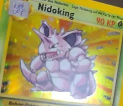 1st Edition Nidoking 11/102 - NM - Holo Rare - Base Set Pokemon Card - GERMAN - Image 5