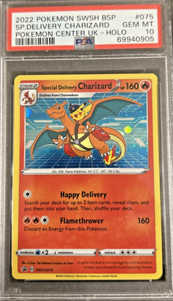 Pokemon TCG Special Delivery Charizard SWSH075 2022 Holo PSA 10 Gem Mint - Image 1