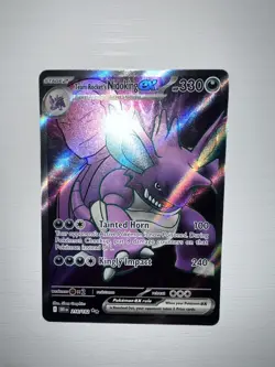 Team Rocket's Nidoking ex 216/182 Pokemon SV Destined Rivals Full Art Ultra Rare - Image 2